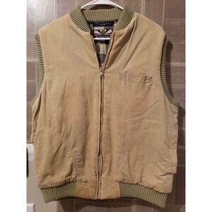 Mens Corduroy Quilted Lined Vest Bonkers Of London Hunting Fishing Hiking Sz L